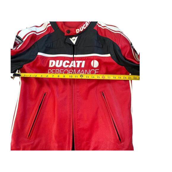 Ducati Performance Dainese Corse Leather Jacket Mens Y2K Motorcycle Biker 56 - Picture 4 of 16